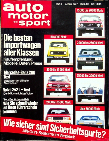 Deckblatt Auto Motor und Sport (05/1977)